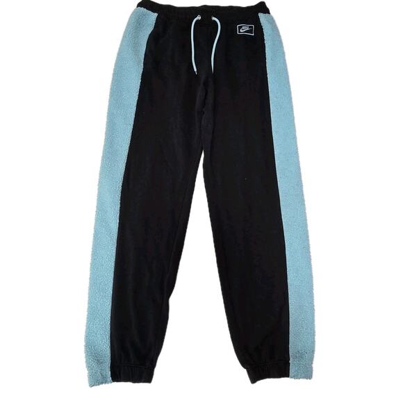 Nike Sweatpants Womens Medium Pilled Sherpa Fleece Jogger Preppy Gorpcore Blue - Picture 1 of 6